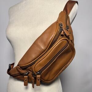 Nabob Brown Leather Fanny Pack